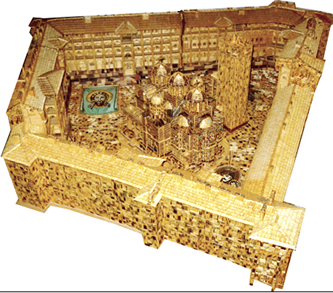 Макет на рилски манастир от кибритени клечки